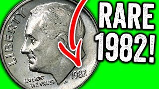 EXPENSIVE 1982 DIMES WORTH MONEY  RARE DIME COINS TO LOOK FOR IN POCKET CHANGE [upl. by Bora]