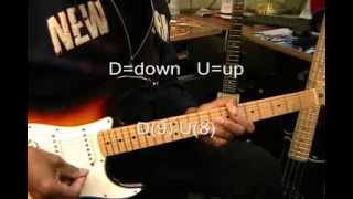 James Brown RampB Funk Guitar Strumming Pattern Minor 7 Variations Guitar Lesson EricBlackmonGuitar [upl. by Dyan95]