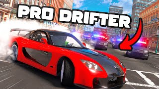 Pro Driver Escapes Cops In GTA5 RP [upl. by Hcurob]