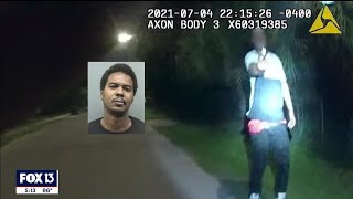 Body camera shows moment suspect pulls gun on Florida officer [upl. by Gentes526]