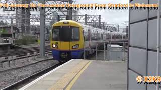 Full Journey On The London Overground From Stratford to Richmond [upl. by Romilda]