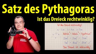 Satz des Pythagoras  Ist das Dreieck rechtwinklig  Lehrerschmidt [upl. by Eetse381]