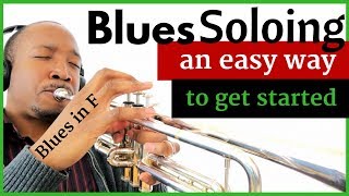 F Blues Soloing Using a Blues Melody  Jazz Trumpet Lesson [upl. by Benni4]