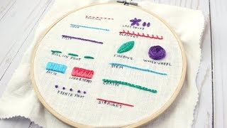 Embroidery Stitches Guide [upl. by Llertnod]