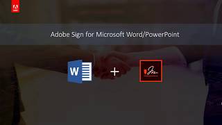 Adobe Sign for Microsoft Word amp PowerPoint  Adobe Acrobat [upl. by Guinn110]