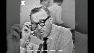 Archive Walter Cronkite Reports On Death Of JFK [upl. by Nichani]