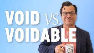 Void vs Voidable Contracts Whats the Difference in Real Estate [upl. by Braswell]