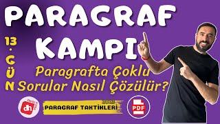 Paragrafta Çoklu Sorular Nasıl Çözülür  TAKTİKLERLE PARAGRAF KAMPI  Deniz Hoca [upl. by Ahsie]