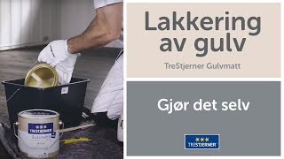 Lakkering av gulv  TreStjerner [upl. by Enomyar947]