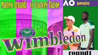 Matteo Arnaldi vs Frances Tiafoe 🏆 ⚽ Wimbledon 01072024 🎮 gameplay AO 2 [upl. by Enyak]