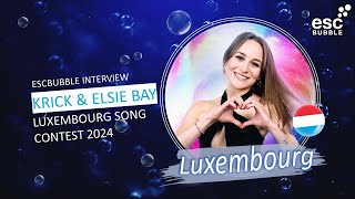 Krick  Drowning In The Rain  Luxembourg Song Contest 2024  Eurovision  Interview with Elsie Bay [upl. by Gervais215]