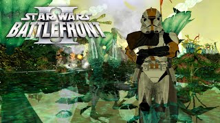 Battle of Felucia Outer Rim Sieges Republic  Map Mod  Star Wars Battlefront II 2005 [upl. by Aveer167]