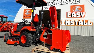 3 Point Hitch Set Up on Small Tractor Kubota B7001 B7000 B Series [upl. by Hovey]