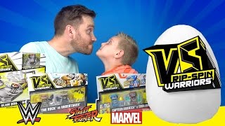 VS RipSpin Warriors amp Superhero Surprise Egg Unboxing  KIDCITY [upl. by Nwahsyd]