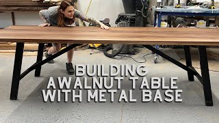 Creating the Perfect Walnut Wooden Dining Table with Metal Table Legs [upl. by Grinnell]