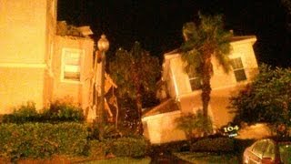 Sinkhole swallowing Florida resort [upl. by Aij]