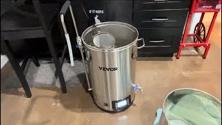 VEVOR Electric Brew Kettle  3rd brew  Honey Brown Ale The rolling boil [upl. by Snowber]