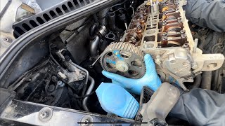 Installation of camshafts on 18T VwAudi FAILED HEAD GASKET REPAIR PART 3 [upl. by Intirb178]