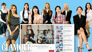 TWICE Watches Fan Covers on YouTube  Glamour [upl. by Karia73]