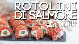 FINGER FOOD  Rotolini di salmone e asparagi ricetta Petitchefit [upl. by Rellia]