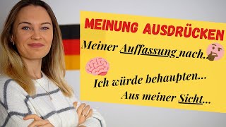 Redemittel Die eigene Meinung ausdrücken  Deutsch lernen b2 c1 b1 [upl. by Llerut]