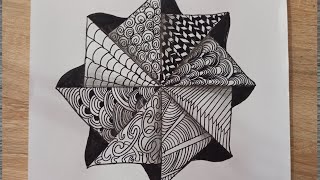 Zentangle doodle çizgi çalışması nasıl yapılır  Zentangle patterns doodle zentangle bumerang [upl. by Berman]