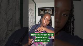 SAFELY amp QUICKLY taking locs down locstyles protectivestyles 4chair softlocs [upl. by Takashi]