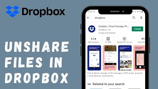 How To Unshare Files In Dropbox  Stop File Sharing In Dropbox [upl. by Neelrahs]