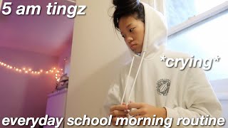 my REAL school morning routine [upl. by Ariaet]