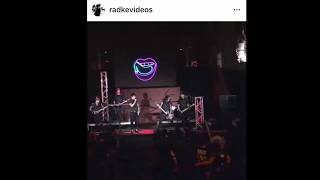 Ronnie Radke Dodges Real Savage Gents Punch Then Pushes Him Off Stage [upl. by Katzman548]