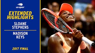 Sloane Stephens vs Madison Keys Extended Highlights  2017 US Open Final [upl. by Eerol]