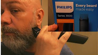 Philips Series 3000 Beard Trimmer Review amp Test Trim 40mm 15mm [upl. by Avihs]