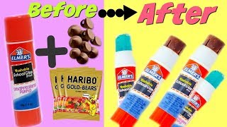 FIVE Easy Edible Glue Hacks  HOW TO SNEAK FOOD into Class Edible Snacks [upl. by Abate]