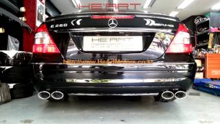 W211 E280 HEART EXHAUST SYSTEM E63 Style [upl. by Nnylkoorb436]