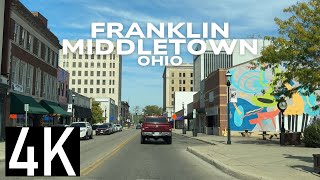 Road Tour of Franklin and Middletown Ohio in 4K  Downtown Middletown [upl. by Tally]