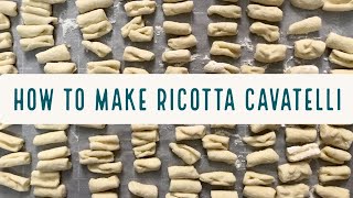 How to Make Ricotta Cavatelli  Cara Di Falco  Caras Cucina [upl. by Tailor]