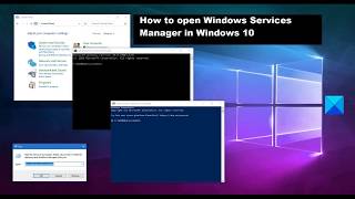 How to open Windows Services Manager in Windows 10 [upl. by Annaes707]