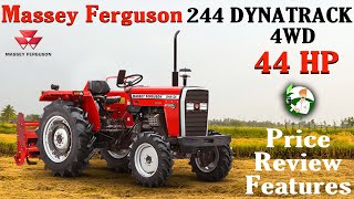 New Massey Ferguson 244 DYNATRACK 4WD 44HP On road Price Review amp Specification  By Kisan Khabri [upl. by Odrarebe]