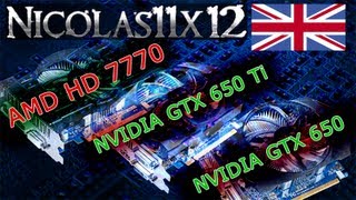 AMD HD 7770 vs NVIDIA GTX 650 Ti vs NVIDIA GTX 650 [upl. by Tnecillim]