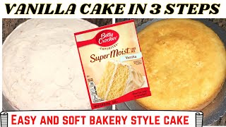 Betty Crocker Super Moist Vanilla cake mix  Soft vanilla cake in 3 steps  Surprise Everyone [upl. by Enreval]