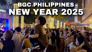 Philippines New Year 2025 BGC Metro Manila  Spectacular New Year’s Eve Scenes amp Fireworks [upl. by Curkell106]