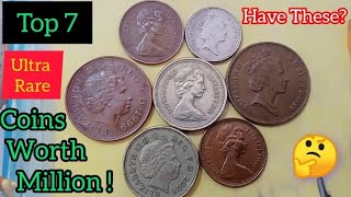 UK Top 7 Ultra Rare Money Elizabeth ll Coins Worth a lot of Money  Dont Spend These [upl. by Eenaej964]