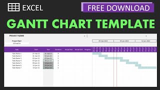 Excel Gantt Chart Template FREE DOWNLOAD [upl. by Etennaej]