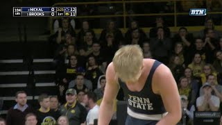 Big Ten Rewind 2017 Wrestling  184 LBs  Penn States Bo Nickal vs Iowas Sammy Brooks [upl. by Kraul]