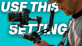 DJI RS3 Gimbal Settings  From SHAKY To Super Smooth Footage [upl. by Nestor]