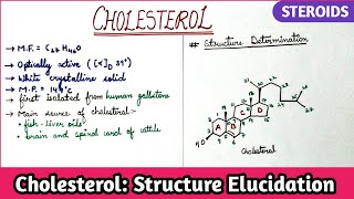 Structure Elucidation of Cholesterol [upl. by Constance219]