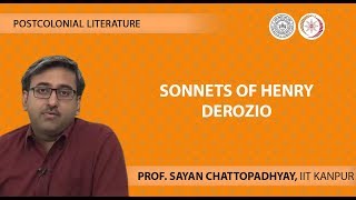 Lecture 10 Sonnets of Henry Derozio [upl. by Colbye]