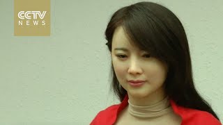 Chinese university unveils lifelike female robot [upl. by Reivax121]