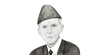 How to draw Quaid e Azam step by step [upl. by Ahtis404]