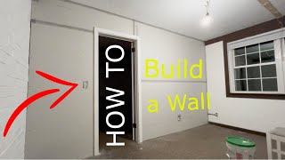 How to build a Partition Wall amp add EXTRA room to your home  DIY [upl. by Hgielak]